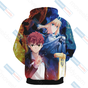 Fate/ Stay Night - Shirou Emiya and Saber Unisex 3D T-shirt   