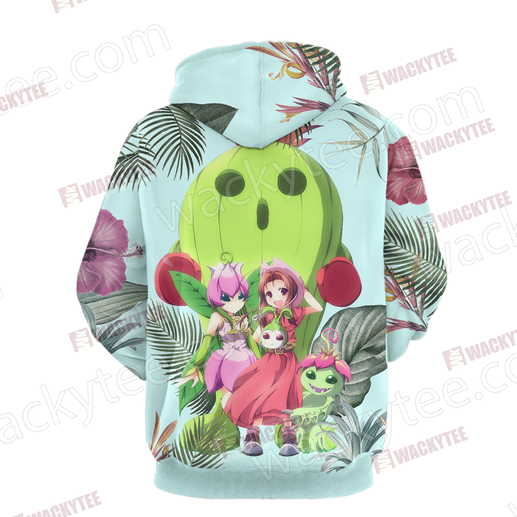 Digimon Palmon Evolution Line Unisex 3D T-shirt