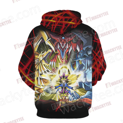 Yu Gi Oh! Yami Yugi And Egyptian God Cards 3D T-shirt