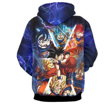 Dragon Ball Super Goku All Forms 3D T-shirt