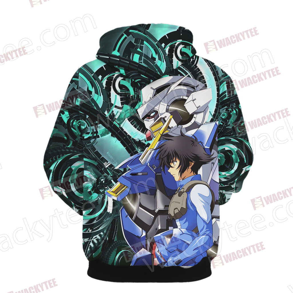 Mobile Suit Gundam Setsuna F. Seiei And The Exia Gundam 3D T-shirt