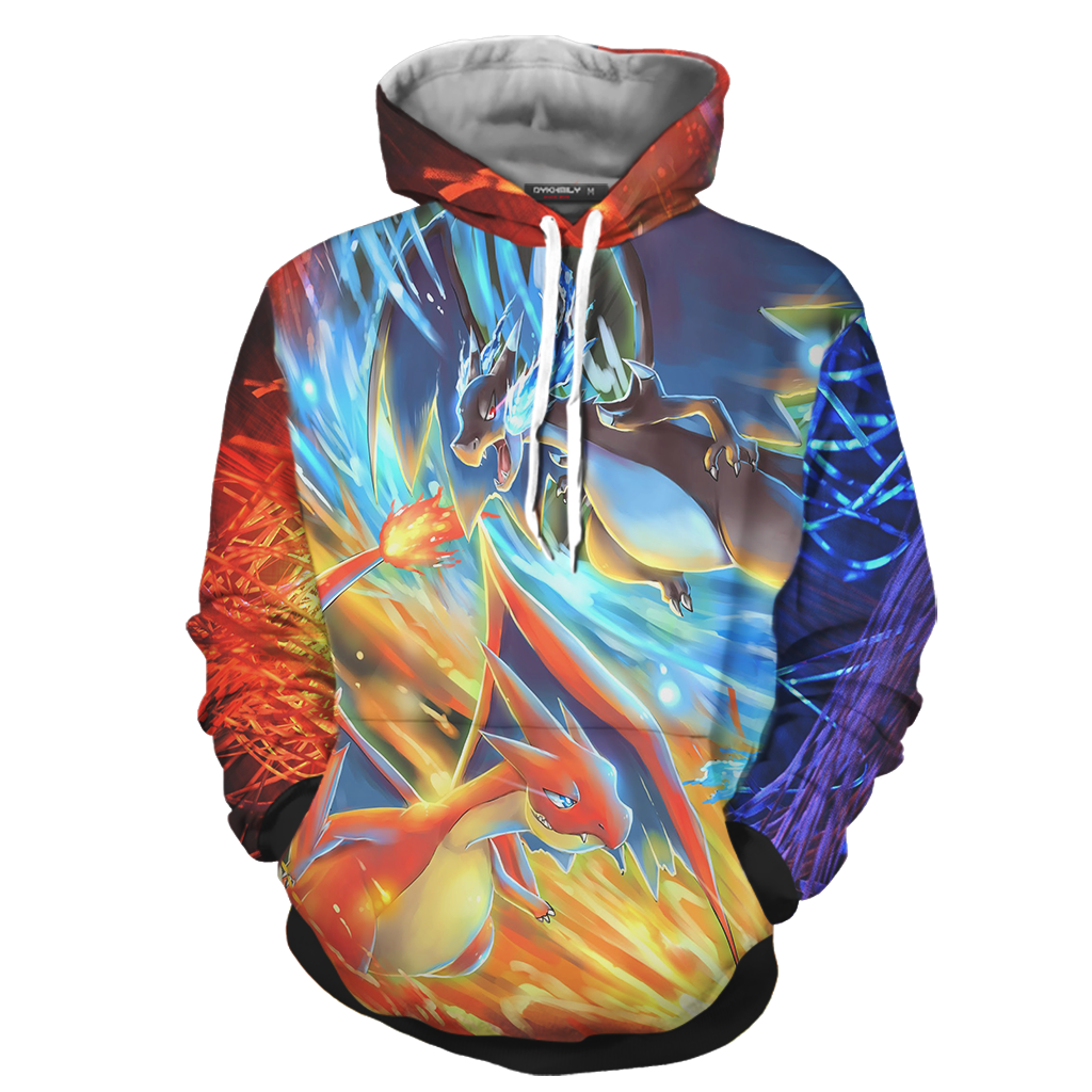 Pokemon Charizard X And Charizard Y Unisex 3D T-shirt