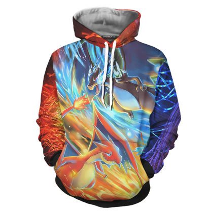 Pokemon Charizard X And Charizard Y Unisex 3D T-shirt