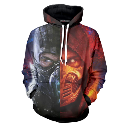 Mortal Kombat Scorpion And Subzero 3D T-shirt