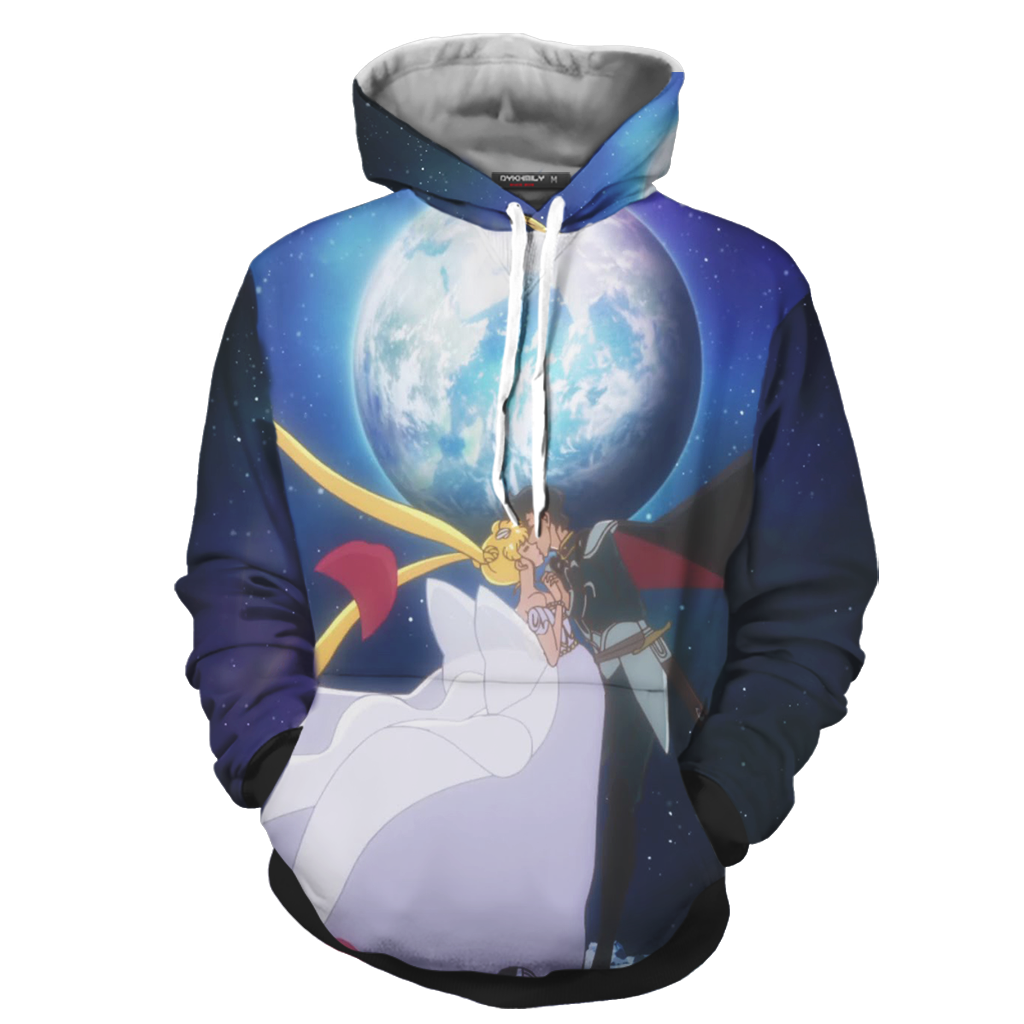 Sailor Moon And Tuxedo Unisex 3D T-shirt