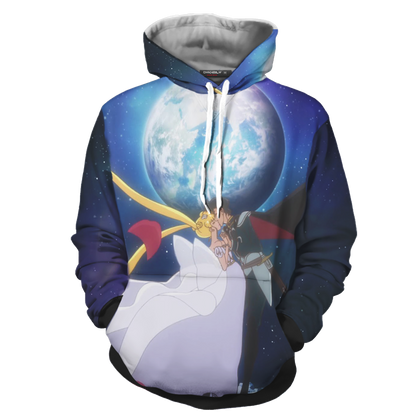 Sailor Moon And Tuxedo Unisex 3D T-shirt
