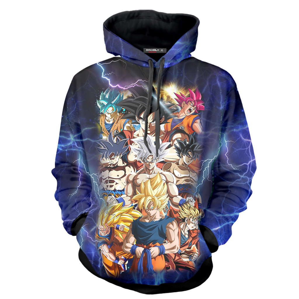 Dragon Ball Super Goku All Forms 3D T-shirt