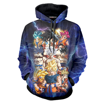 Dragon Ball Super Goku All Forms 3D T-shirt