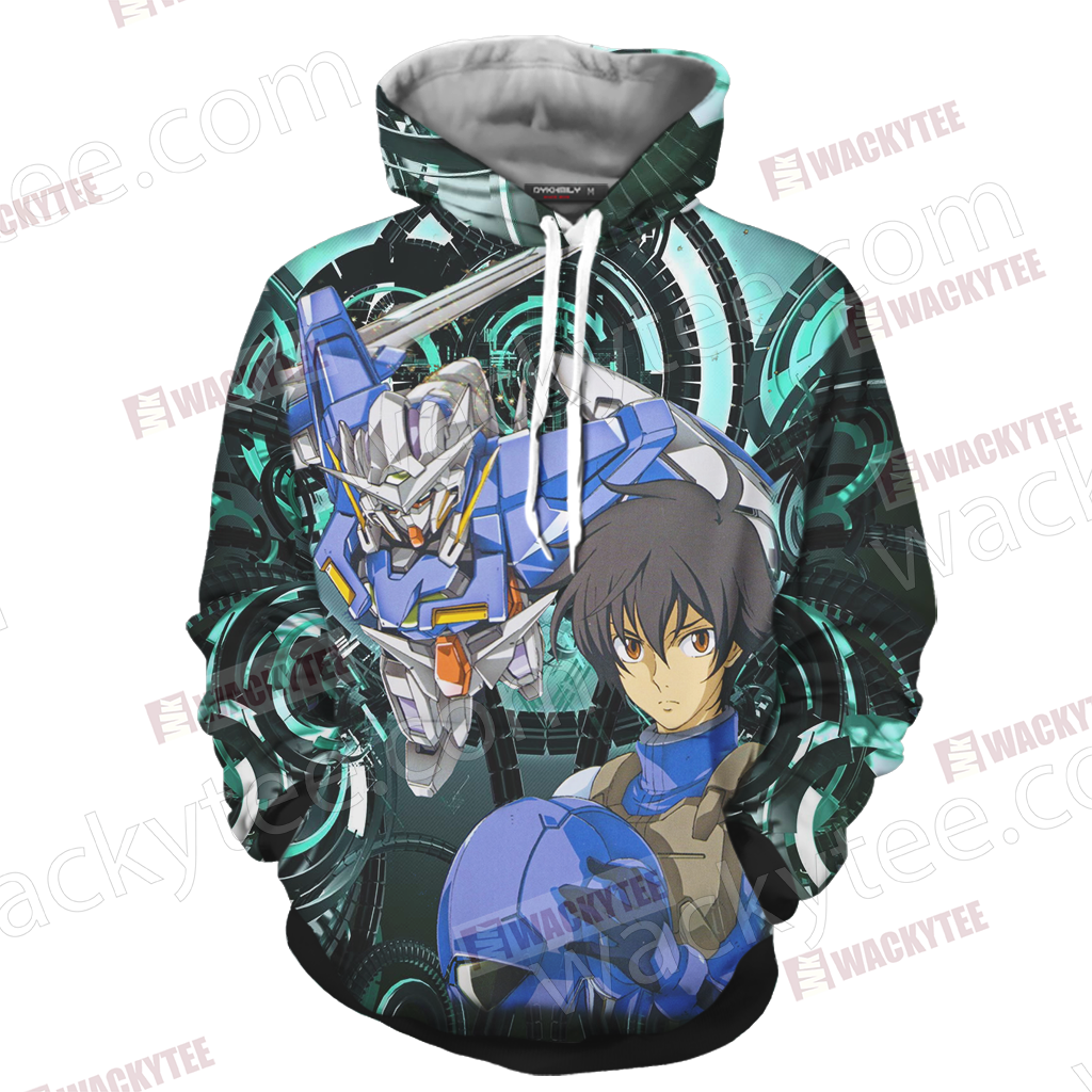 Mobile Suit Gundam Setsuna F. Seiei And The Exia Gundam 3D T-shirt