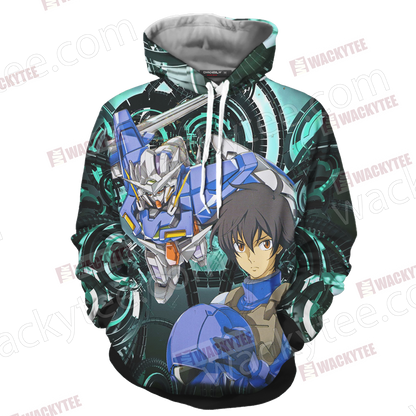 Mobile Suit Gundam Setsuna F. Seiei And The Exia Gundam 3D T-shirt