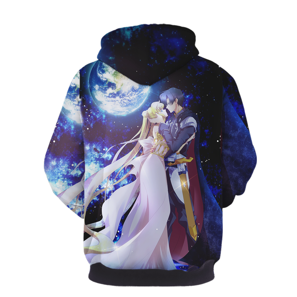 Sailor Moon And Tuxedo Unisex 3D T-shirt