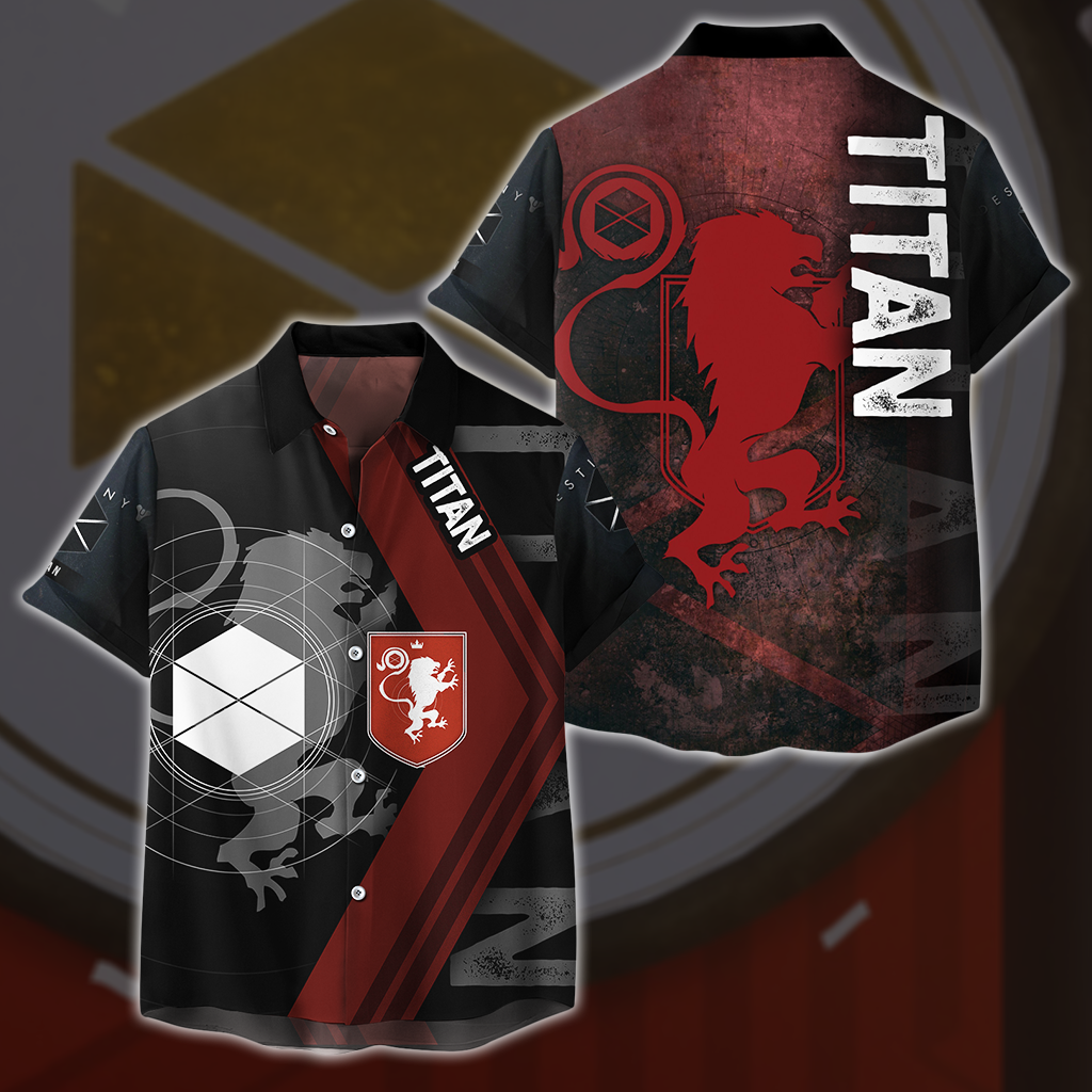Destiny Titan All Over Print T-shirt Tank Top Zip Hoodie Pullover Hoodie Hawaiian Shirt Hawaiian Shirt