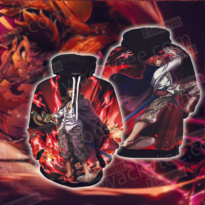 One Piece Red-Haired Shanks Unisex 3D T-shirt Hoodie