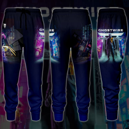 Ghostwire Tokyo Video Game 3D All Over Printed T-shirt Tank Top Zip Hoodie Pullover Hoodie Hawaiian Shirt Beach Shorts Jogger Joggers