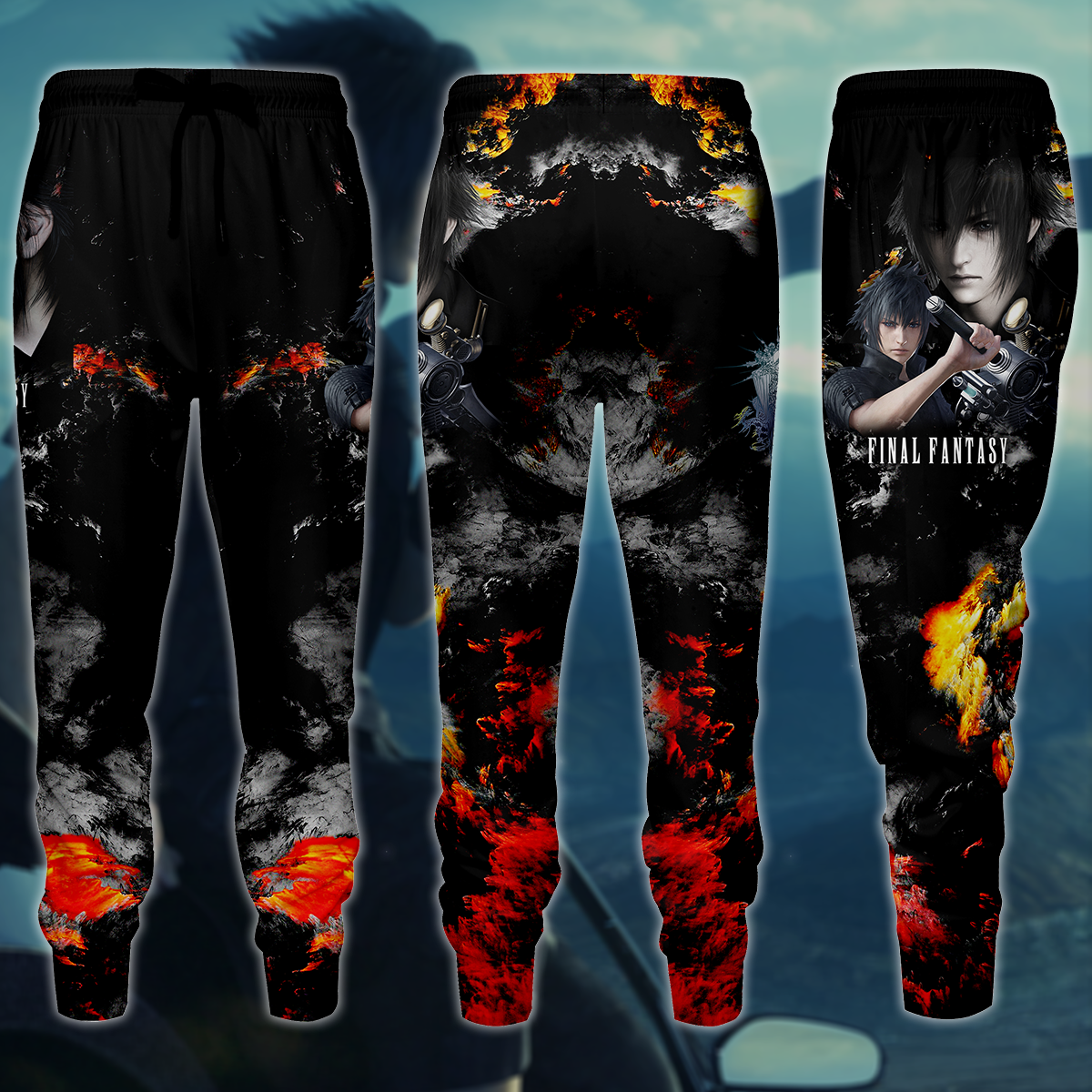 Final Fantasy XV Noctis Video Game 3D All Over Print T-shirt Tank Top Zip Hoodie Pullover Hoodie Hawaiian Shirt Beach Shorts Jogger Joggers