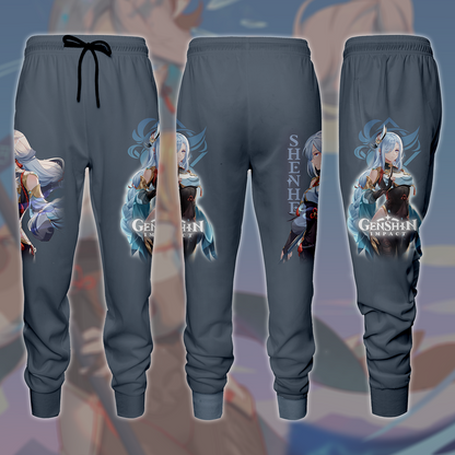 Genshin Impact Shenhe Video Game All Over Printed T-shirt Tank Top Zip Hoodie Pullover Hoodie Hawaiian Shirt Beach Shorts Joggers Joggers