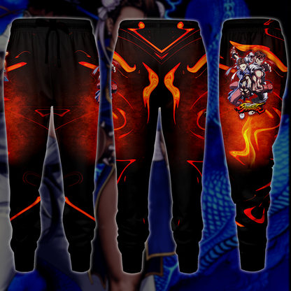 Street Fighter: Ryu & Chun-Li Video Game 3D All Over Printed T-shirt Tank Top Zip Hoodie Pullover Hoodie Hawaiian Shirt Beach Shorts Jogger Joggers