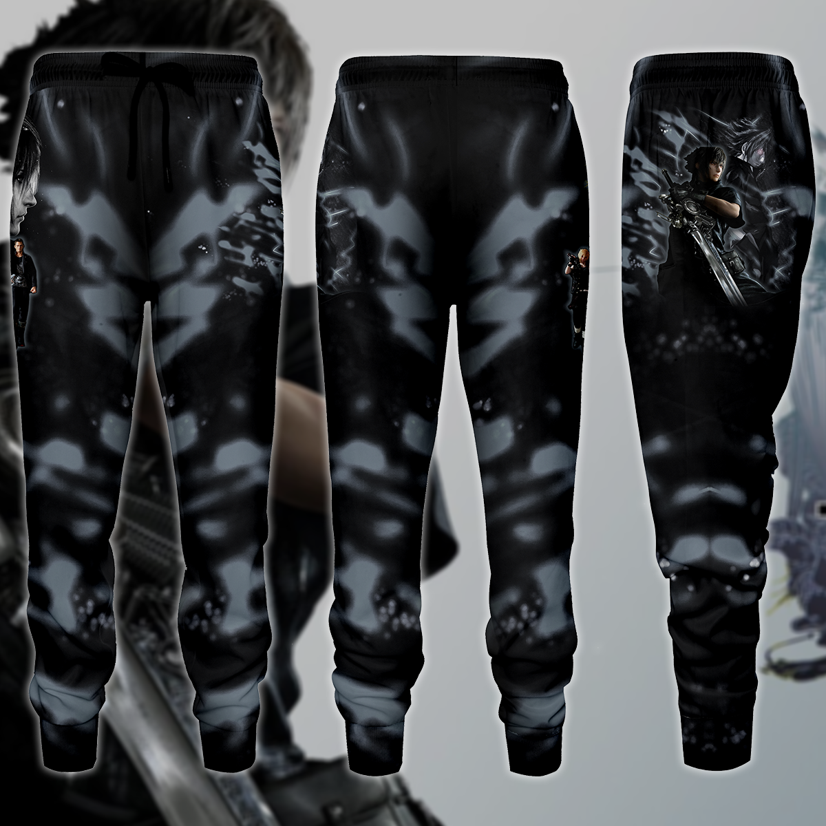 Final Fantasy XV Video Game 3D All Over Print T-shirt Tank Top Zip Hoodie Pullover Hoodie Hawaiian Shirt Beach Shorts Jogger Joggers