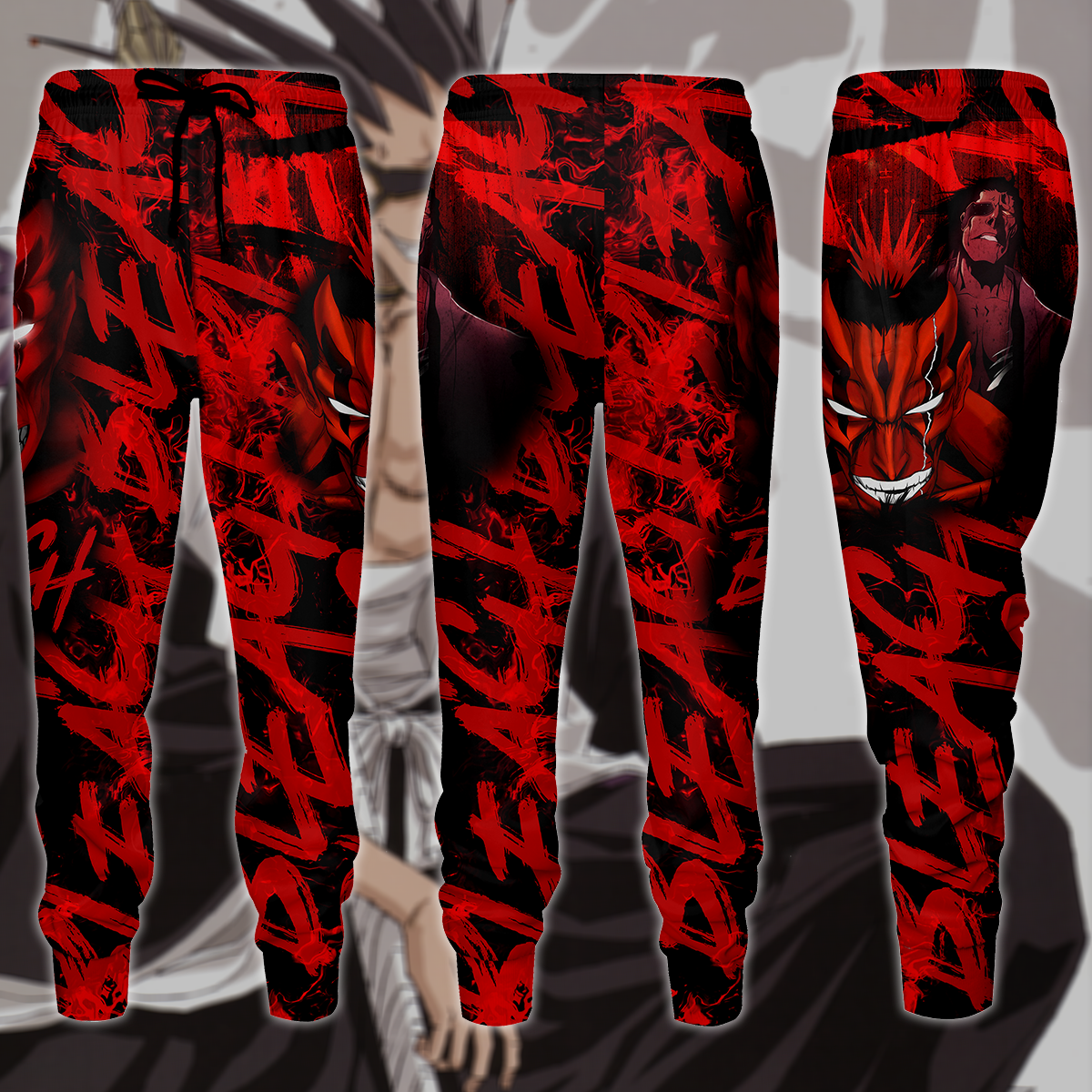 Bleach Kenpachi Zaraki Anime Manga 3D All Over Print T-shirt Tank Top Zip Hoodie Pullover Hoodie Hawaiian Shirt Beach Shorts Jogger Joggers