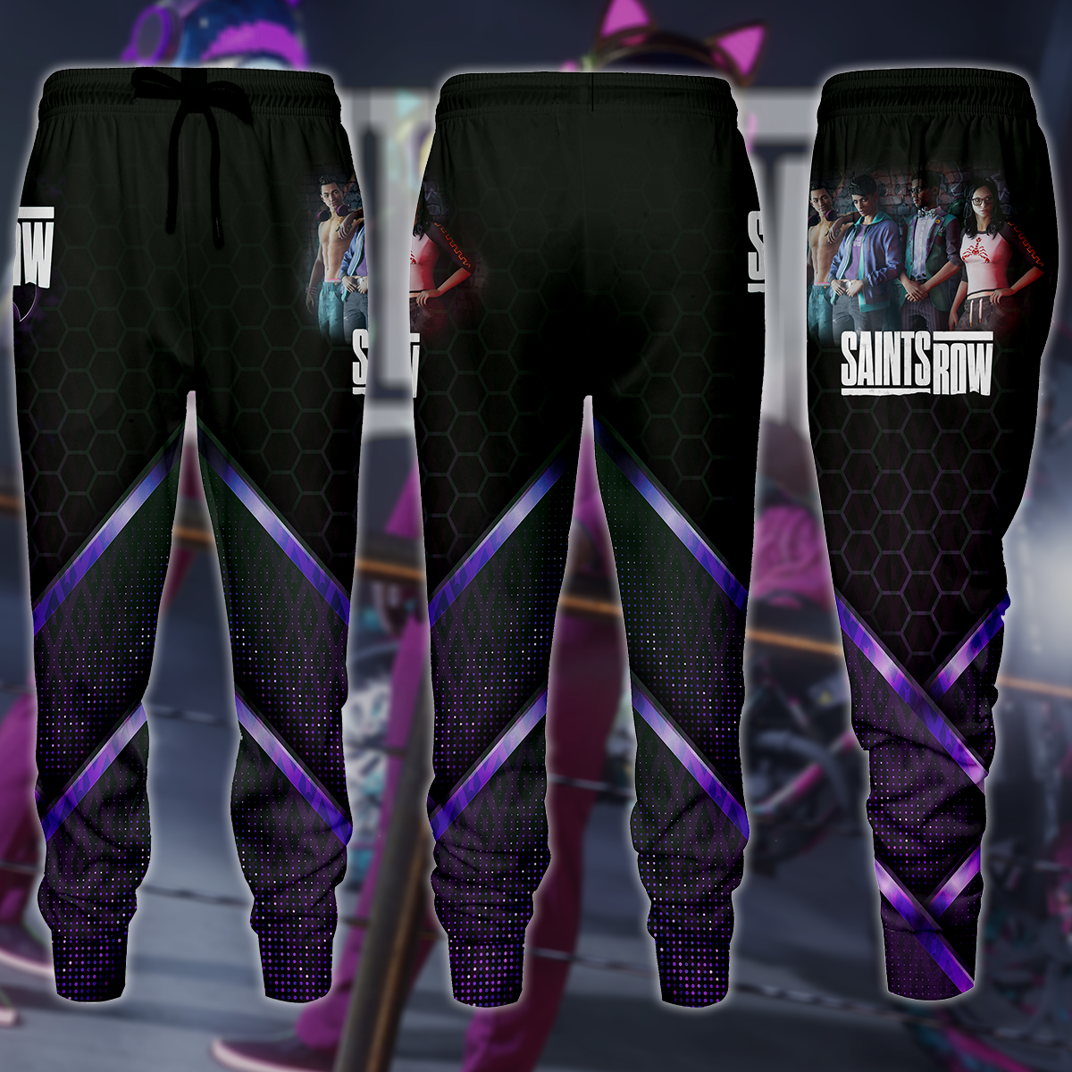 Saints Row Video Game 3D All Over Print T-shirt Tank Top Zip Hoodie Pullover Hoodie Hawaiian Shirt Beach Shorts Jogger Joggers
