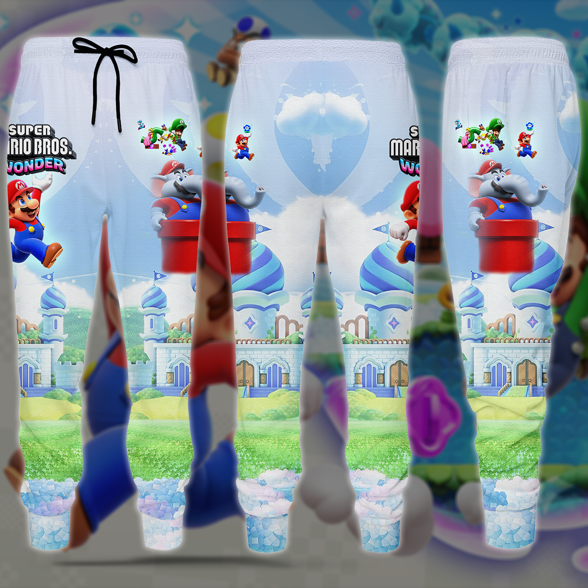 Super Mario Bros. Wonder Video Game All Over Printed T-shirt Tank Top Zip Hoodie Pullover Hoodie Hawaiian Shirt Beach Shorts Joggers Joggers