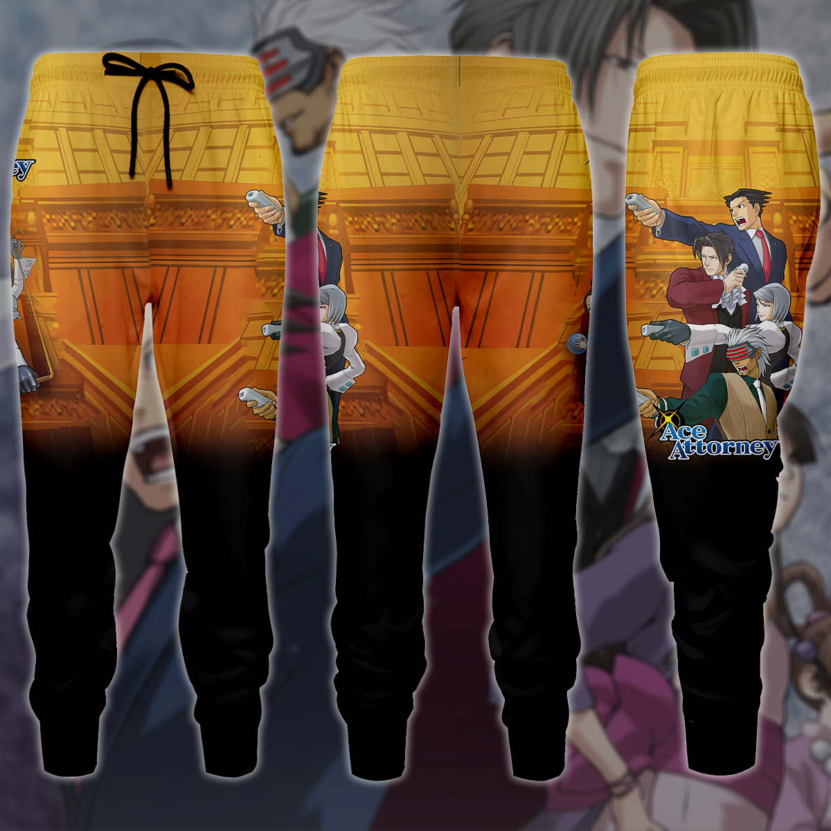 Ace Attorney Anime Manga 3D All Over Printed T-shirt Tank Top Zip Hoodie Pullover Hoodie Hawaiian Shirt Beach Shorts Jogger Joggers