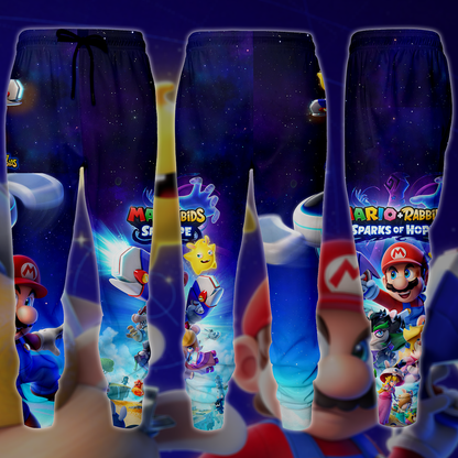 Mario + Rabbids Sparks of Hope Video Game 3D All Over Printed T-shirt Tank Top Zip Hoodie Pullover Hoodie Hawaiian Shirt Beach Shorts Jogger Joggers