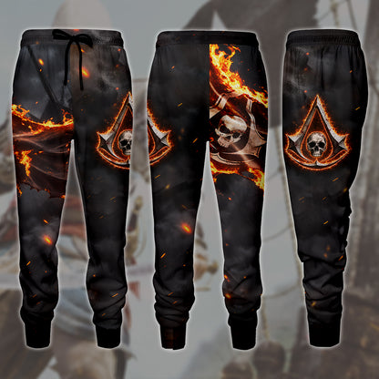 Assassin's Creed Black Flag Video Game All Over Printed T-shirt Tank Top Zip Hoodie Pullover Hoodie Hawaiian Shirt Beach Shorts Joggers Joggers