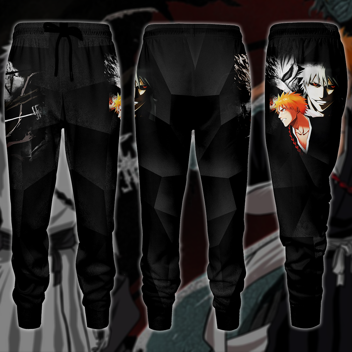 Bleach Kurosaki x Shirosaki Anime 3D All Over Print T-shirt Tank Top Zip Hoodie Pullover Hoodie Hawaiian Shirt Beach Shorts Jogger Joggers