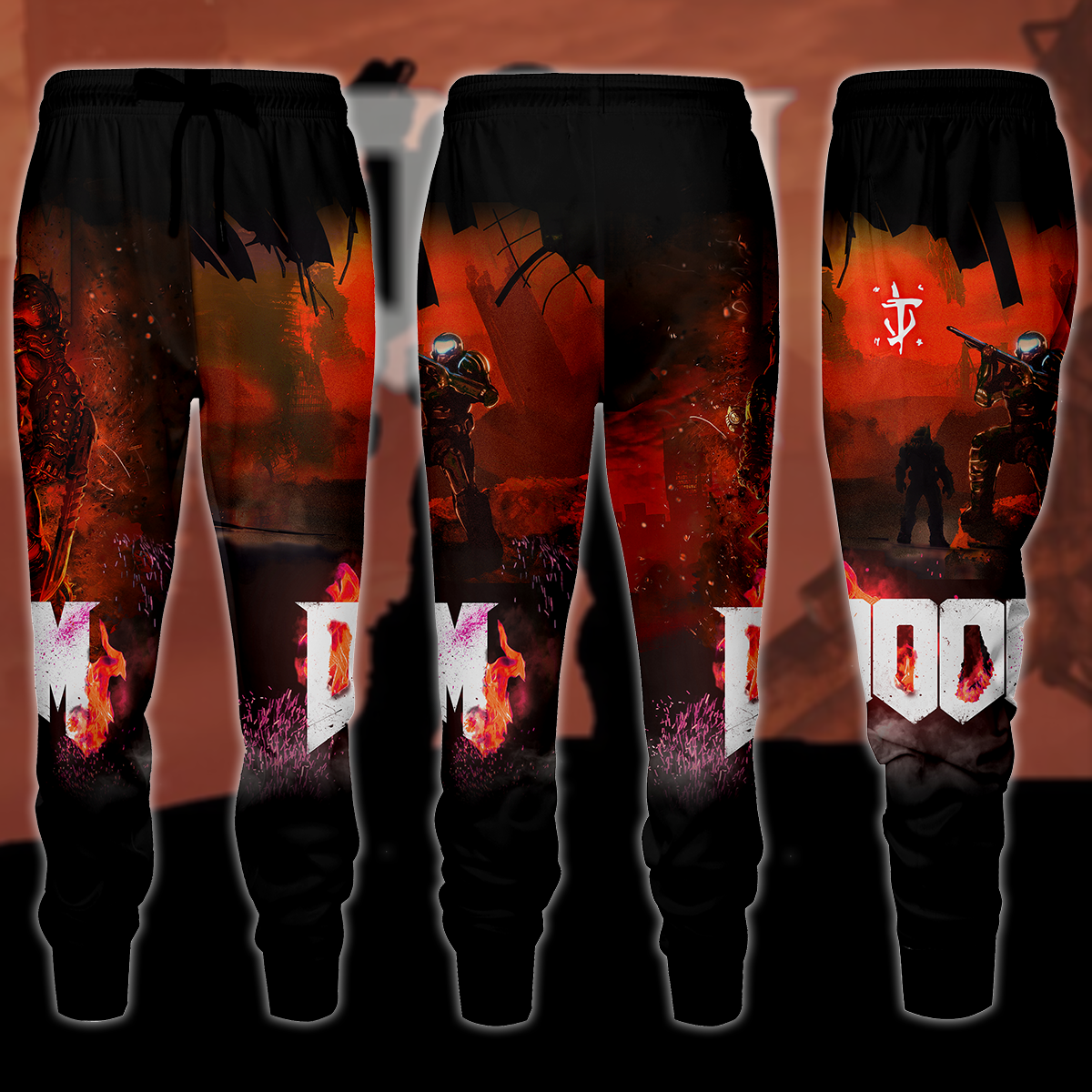 Doom Video Game 3D All Over Print T-shirt Tank Top Zip Hoodie Pullover Hoodie Hawaiian Shirt Beach Shorts Jogger Joggers