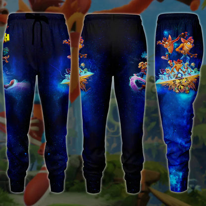 Crash Bandicoot Video Game 3D All Over Print T-shirt Tank Top Zip Hoodie Pullover Hoodie Hawaiian Shirt Beach Shorts Jogger Joggers