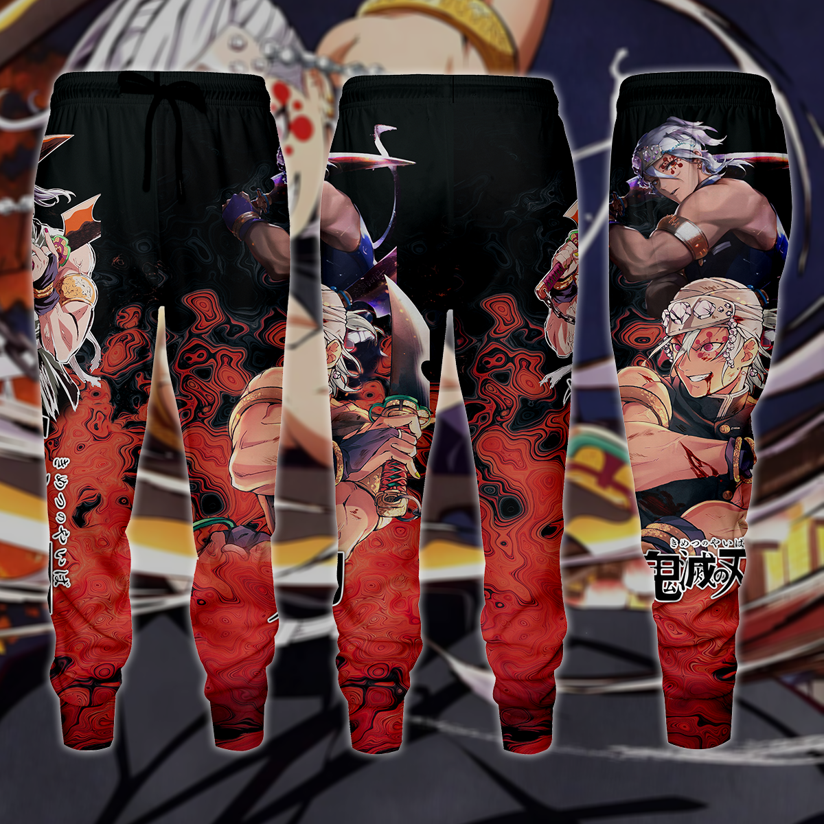Kimetsu No Yaiba ss2: Yuukaku-hen Uzui Tengen 3D All Over Print T-shirt Tank Top Zip Hoodie Pullover Hoodie Hawaiian Shirt Beach Shorts Jogger Joggers