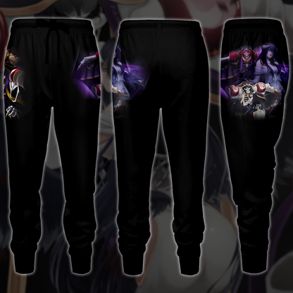 Overlord Ainz Ooal Gown and Albedo Anime Manga 3D All Over Print T-shirt Tank Top Zip Hoodie Pullover Hoodie Hawaiian Shirt Beach Shorts Jogger Joggers