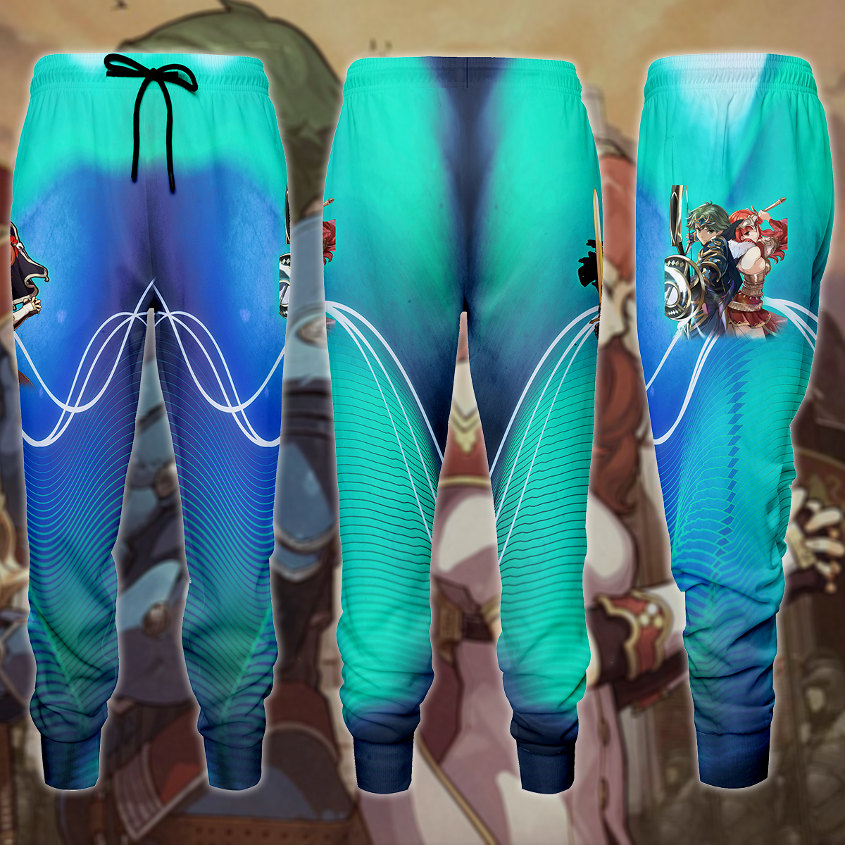 Fire Emblem Alm & Celica Video Game 3D All Over Print T-shirt Tank Top Zip Hoodie Pullover Hoodie Hawaiian Shirt Beach Shorts Jogger Joggers