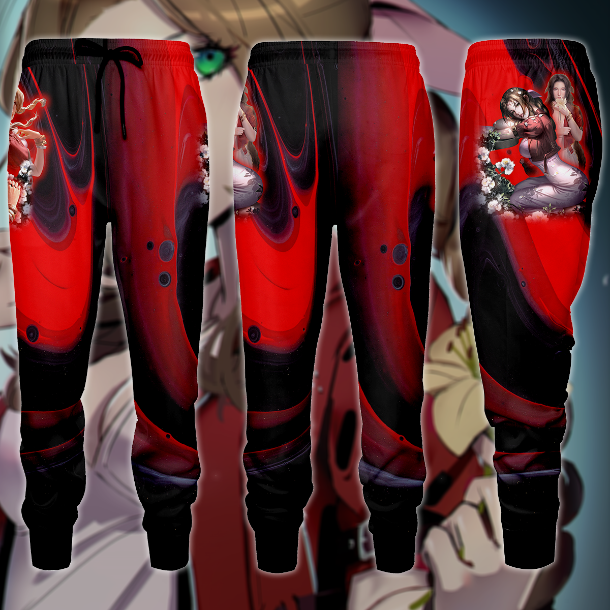 Final Fantasy VII Aerith Gainsborough Video Game 3D All Over Print T-shirt Tank Top Zip Hoodie Pullover Hoodie Hawaiian Shirt Beach Shorts Jogger Joggers