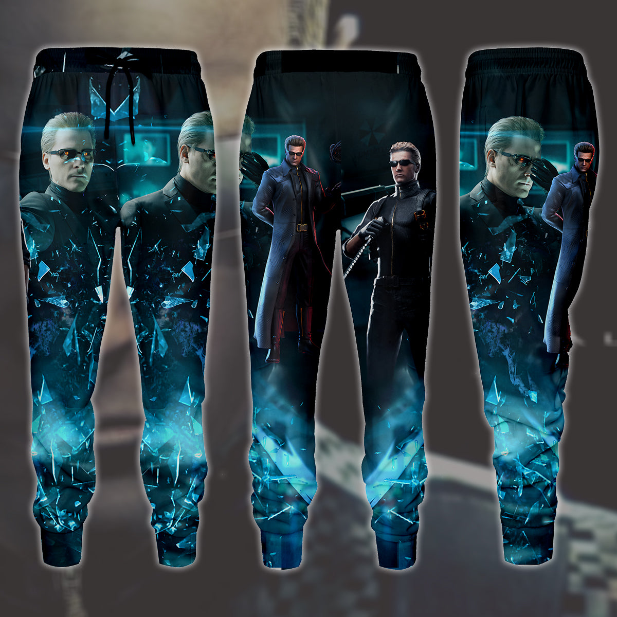 Resident Evil Albert Wesker Video Game All Over Printed T-shirt Tank Top Zip Hoodie Pullover Hoodie Hawaiian Shirt Beach Shorts Joggers