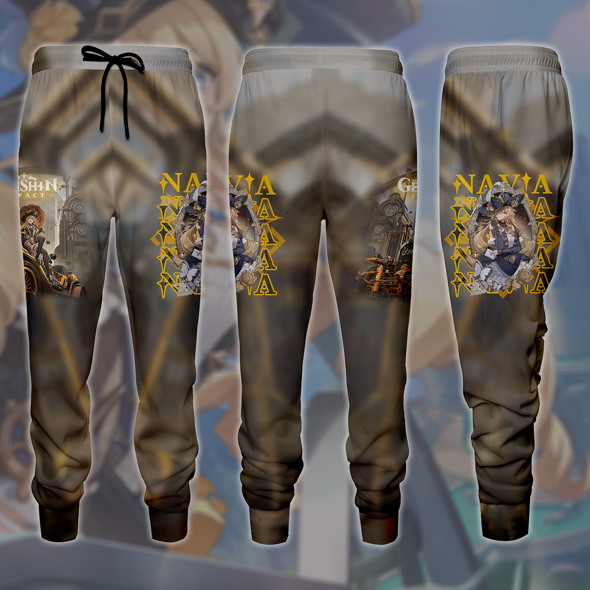 Genshin Impact Navia Video Game All Over Printed T-shirt Tank Top Zip Hoodie Pullover Hoodie Hawaiian Shirt Beach Shorts Joggers Joggers