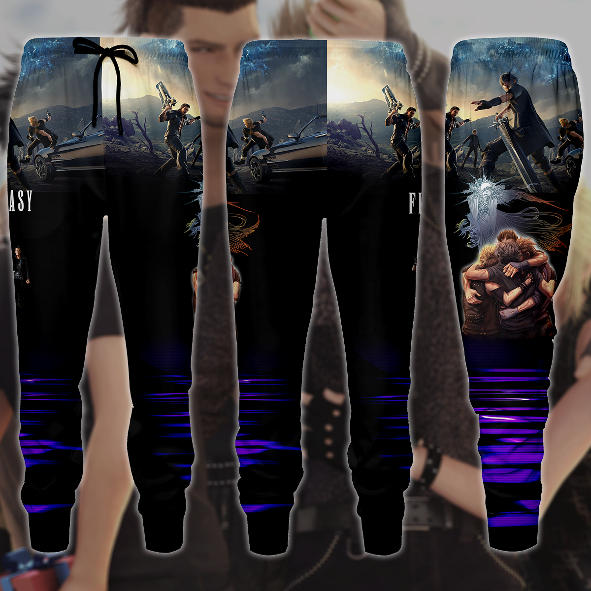 Final Fantasy XV Video Game 3D All Over Print T-shirt Tank Top Zip Hoodie Pullover Hoodie Hawaiian Shirt Beach Shorts Jogger Joggers