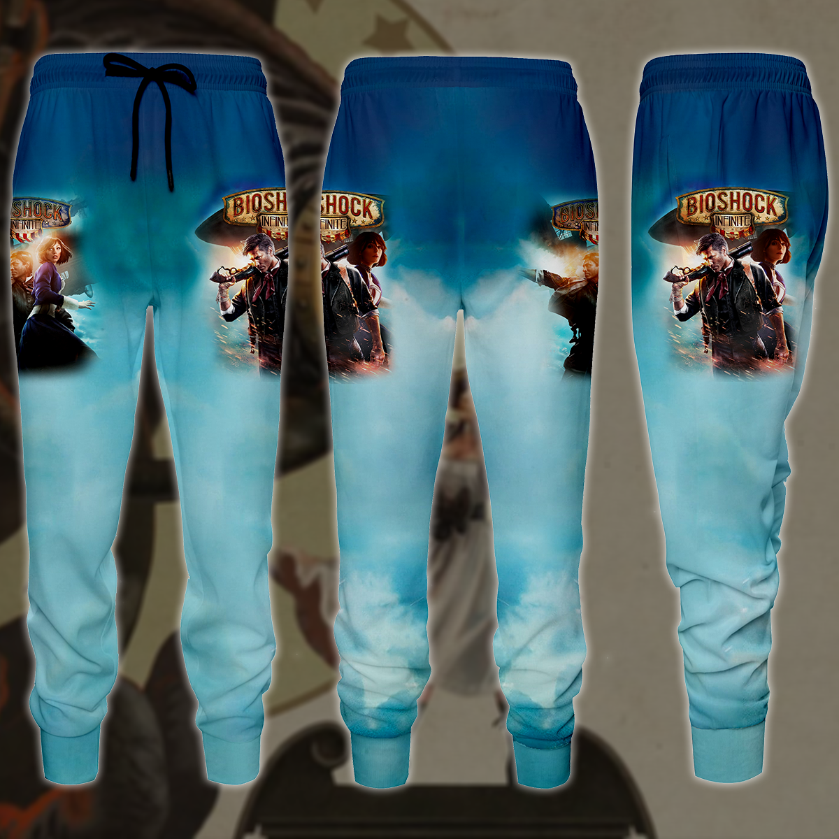 Bioshock Infinite Video Game All Over Printed T-shirt Tank Top Zip Hoodie Pullover Hoodie Hawaiian Shirt Beach Shorts Joggers Joggers