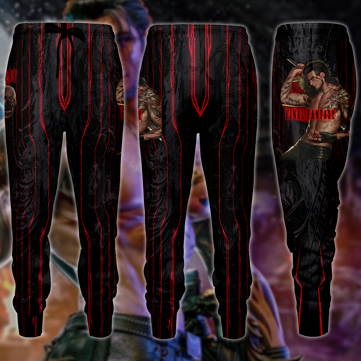 Final Fantasy XV Gladiolus Amicitia Video Game 3D All Over Print T-shirt Tank Top Zip Hoodie Pullover Hoodie Hawaiian Shirt Beach Shorts Jogger Joggers