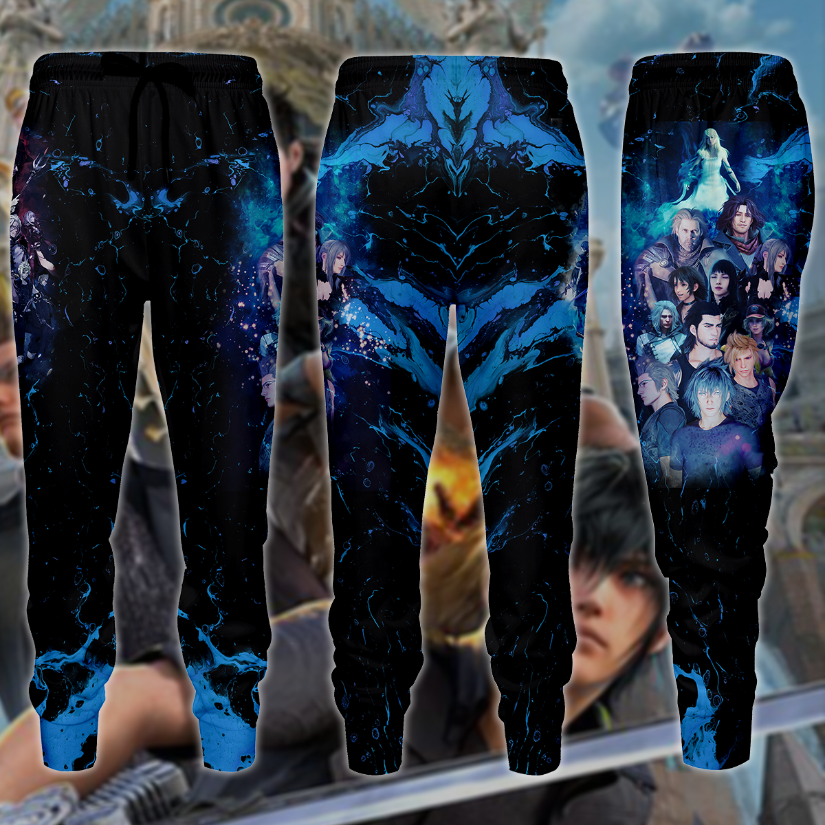 Final Fantasy XV Video Game 3D All Over Print T-shirt Tank Top Zip Hoodie Pullover Hoodie Hawaiian Shirt Beach Shorts Jogger Joggers