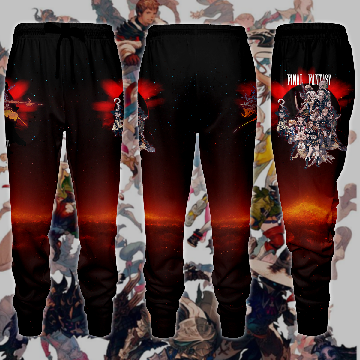 Final Fantasy XIV Video Game 3D All Over Print T-shirt Tank Top Zip Hoodie Pullover Hoodie Hawaiian Shirt Beach Shorts Jogger Joggers