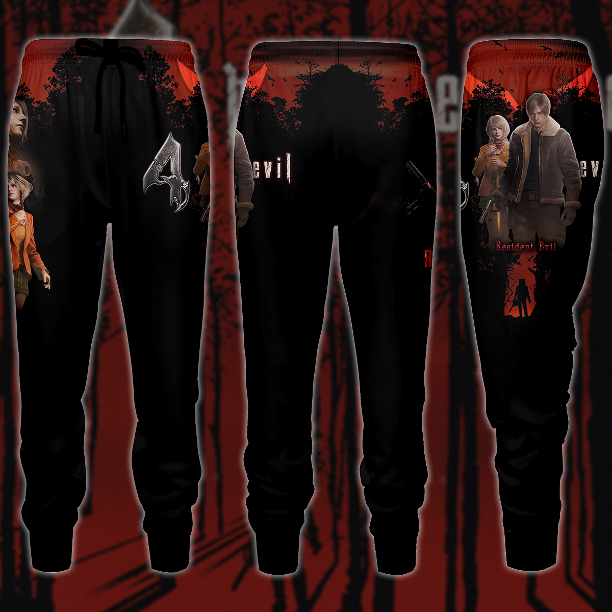 Resident Evil: Leon & Ashley Video Game 3D All Over Printed T-shirt Tank Top Zip Hoodie Pullover Hoodie Hawaiian Shirt Beach Shorts Jogger Joggers