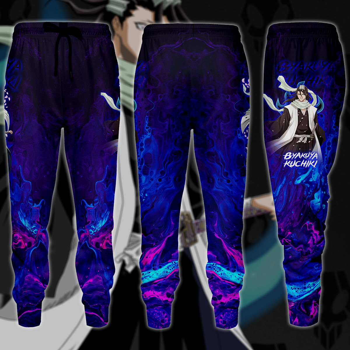 Bleach Byakuya Kuchiki Anime Manga 3D All Over Print T-shirt Tank Top Zip Hoodie Pullover Hoodie Hawaiian Shirt Beach Shorts Jogger Joggers