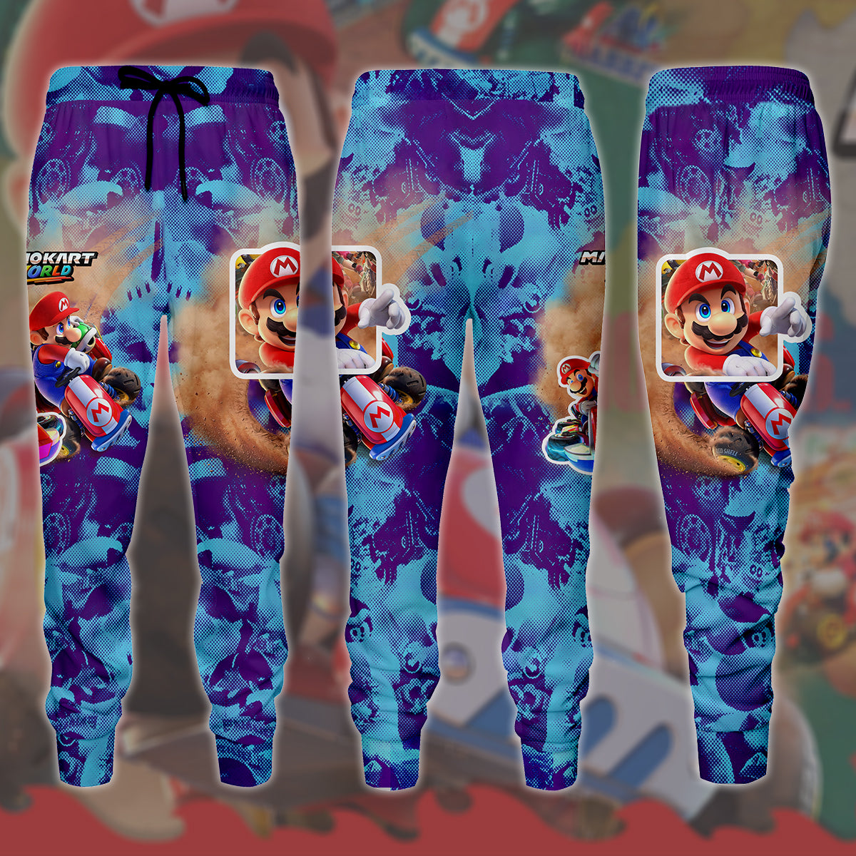 Mario Kart World Video Game All Over Printed T-shirt Tank Top Zip Hoodie Pullover Hoodie Hawaiian Shirt Beach Shorts Joggers Joggers