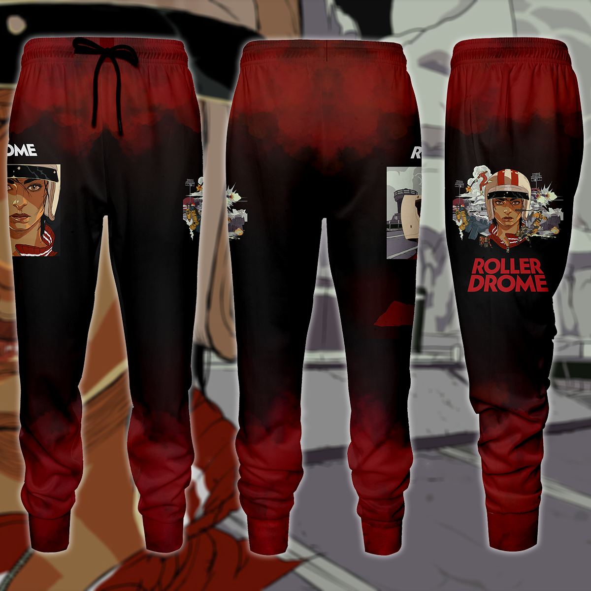 Rollerdrome Video Game 3D All Over Print T-shirt Tank Top Zip Hoodie Pullover Hoodie Hawaiian Shirt Beach Shorts Jogger Joggers