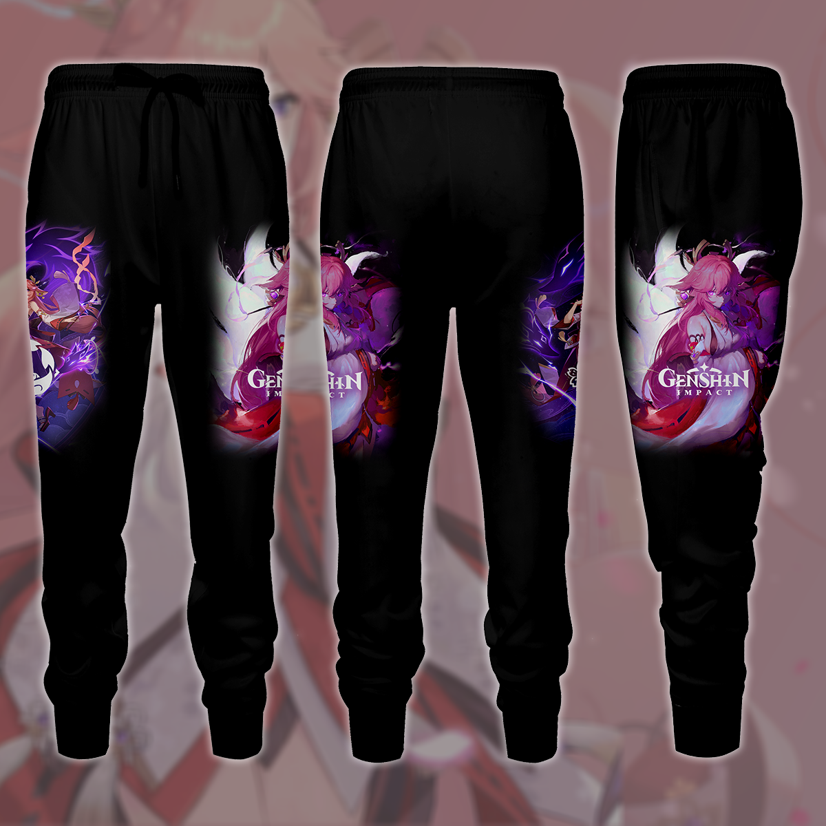 Genshin Impact Yae Miko Video Game All Over Printed T-shirt Tank Top Zip Hoodie Pullover Hoodie Hawaiian Shirt Beach Shorts Joggers Joggers