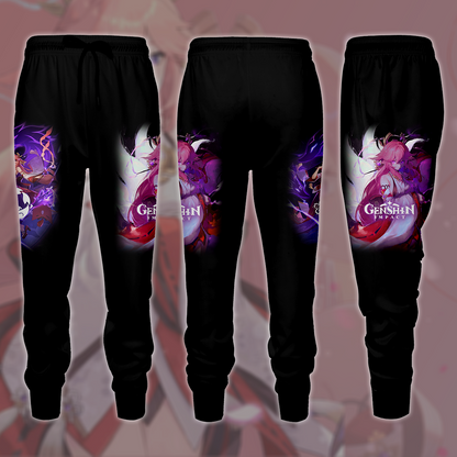 Genshin Impact Yae Miko Video Game All Over Printed T-shirt Tank Top Zip Hoodie Pullover Hoodie Hawaiian Shirt Beach Shorts Joggers Joggers