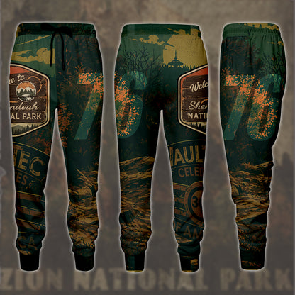 Fallout 76 Vintage National Park Style Video Game All Over Printed T-shirt Tank Top Zip Hoodie Pullover Hoodie Hawaiian Shirt Beach Shorts Joggers