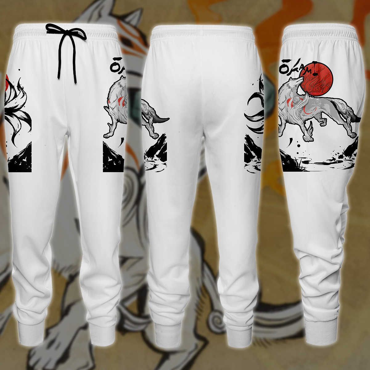 Okami Fox Video Game 3D All Over Printed T-shirt Tank Top Zip Hoodie Pullover Hoodie Hawaiian Shirt Beach Shorts Jogger Joggers